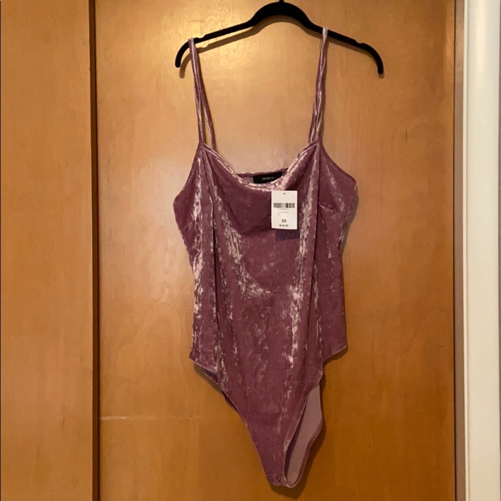 Mauve Velvet Bodysuit- BRAND NEW WITH TAGS